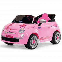 Детский электромобиль Fiat 500 Star Pink R/C, цвет – розовый (Peg-Perego, ED1174) - миниатюра